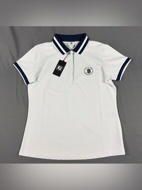 FootJoy Womens Golf Shirt Polo 2026 US Open Shinnecock Small White